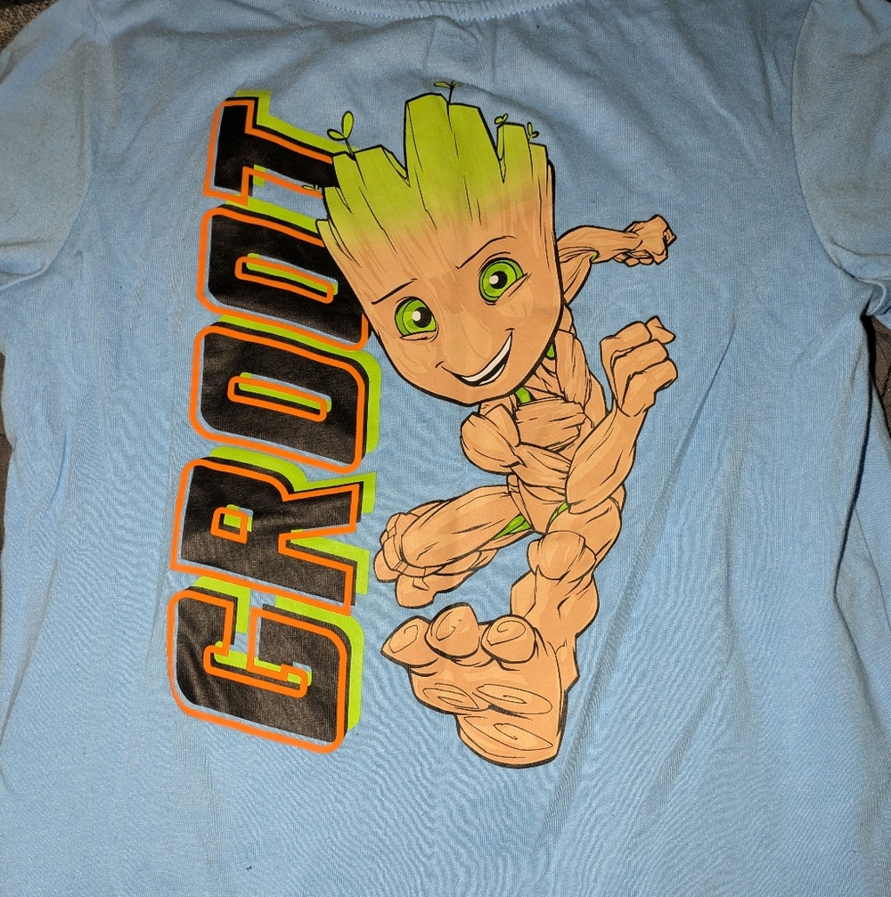 🌞4/20$ Marvel Groot Light Blue Kids T-Shirt